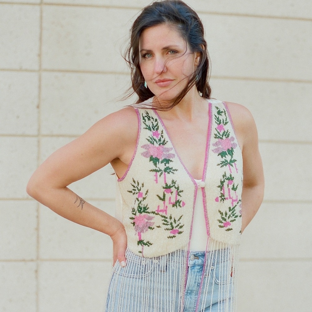 Vintage beaded vest